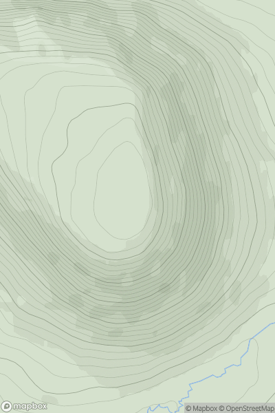 Thumbnail image for Meall a' Chaorainn [Loch Broom to Strath Oykel] [NH360827] showing contour plot for surrounding peak